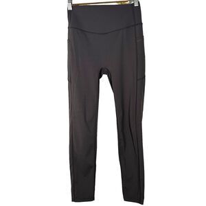 Woobilly Women's High Rise Butt Lifting Leggings Size Medium Gray Pockets